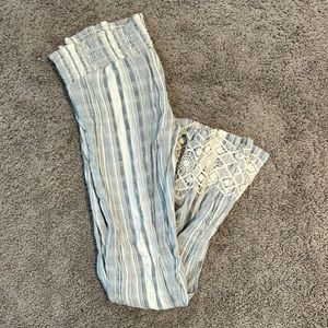 Rip curl Striped linen pants NWOT